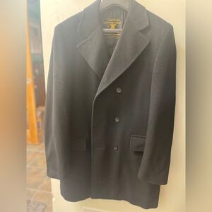 Black Men's Hughes and Hatcher Cashmere Coat